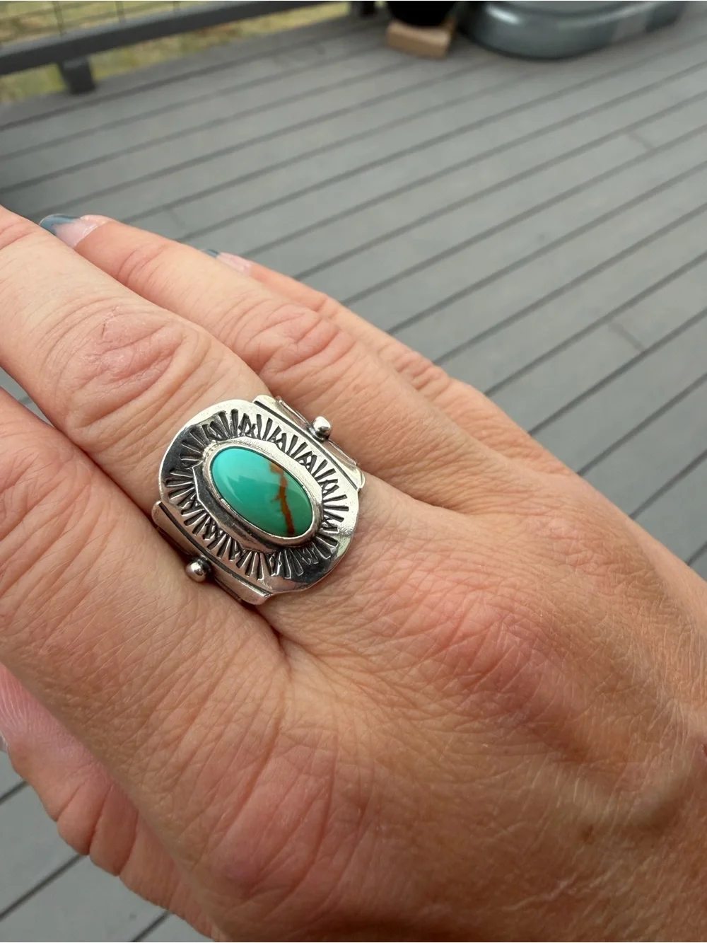 Turquoise and Silver Ring